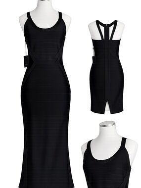 Herve Leger Black Maxi Bandage Dress